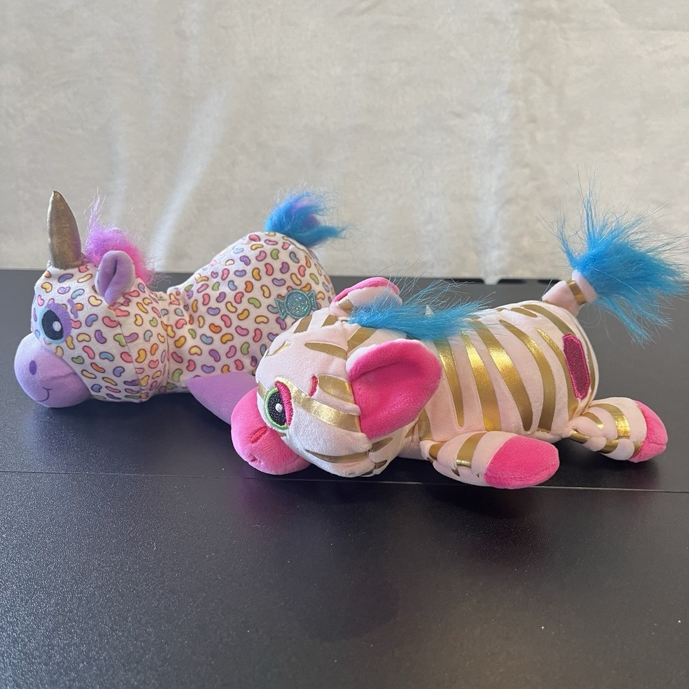 Cutetitos Bean Bag Plush Carnivalitos Zebra Candyitos Unicorn Lot Of 2 2021 2024